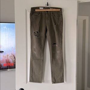 GAP Olive Skinny Jeans - Size 26r